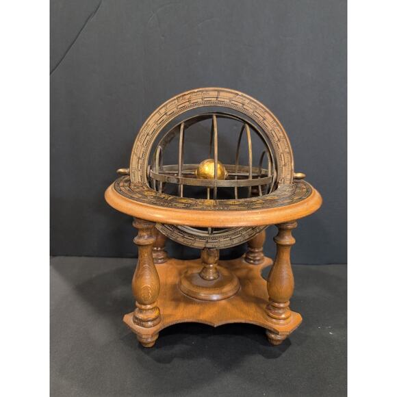 Vintage Italian Armillary Sphere Astrological Zodiac Globe by Mercurio D'oro - Picture 1 of 10